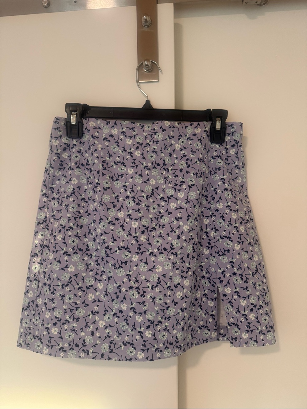 Lavender Floral Mini Skirt — A-Line Summer Staple